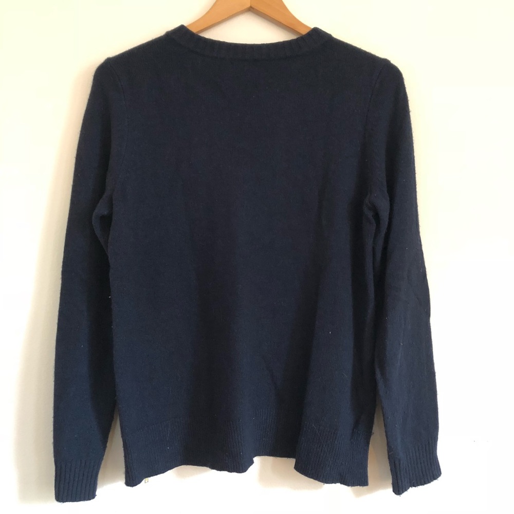 🌿J.Crew warmspun zip colorblock sweater navy m - Picture 3 of 5